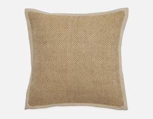 BETTEZ - coussin en jute 45 cm x 45 cm - Naturel