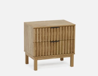 RIONA - table de chevet style japandi - Naturel