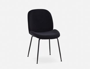 JUDITH - chaise de salle à manger en velours contemporaine - Noir