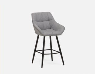 CAMILA - tabouret de comptoir élégant 66cm - Gris