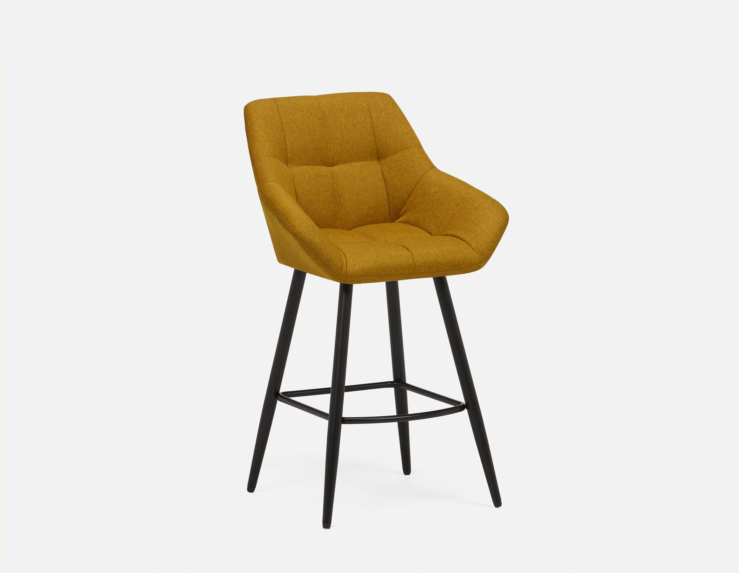 CAMILA - tabouret de comptoir élégant 66cm - Jaune