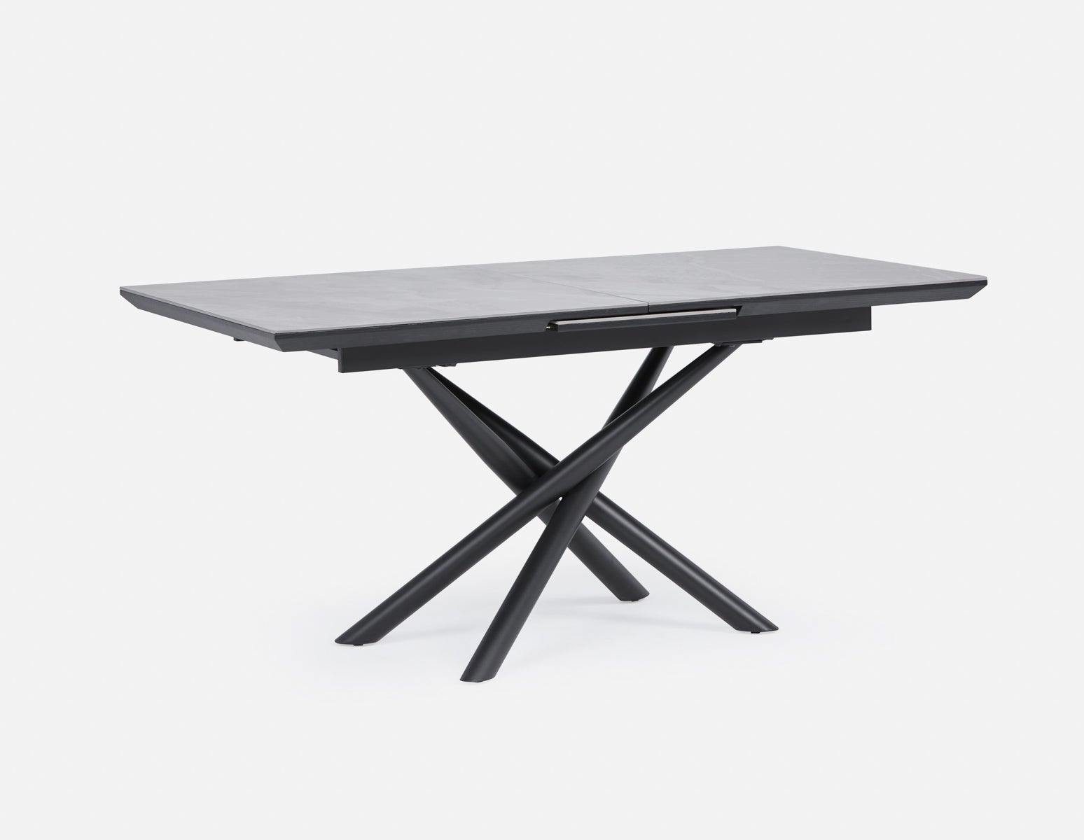 TUVA - table à rallonges en céramique contemporaine moderne 160cm-200cm - Gris