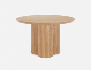 GUIDO - table de salle à manger ronde minimaliste moderne 120 cm - Brun