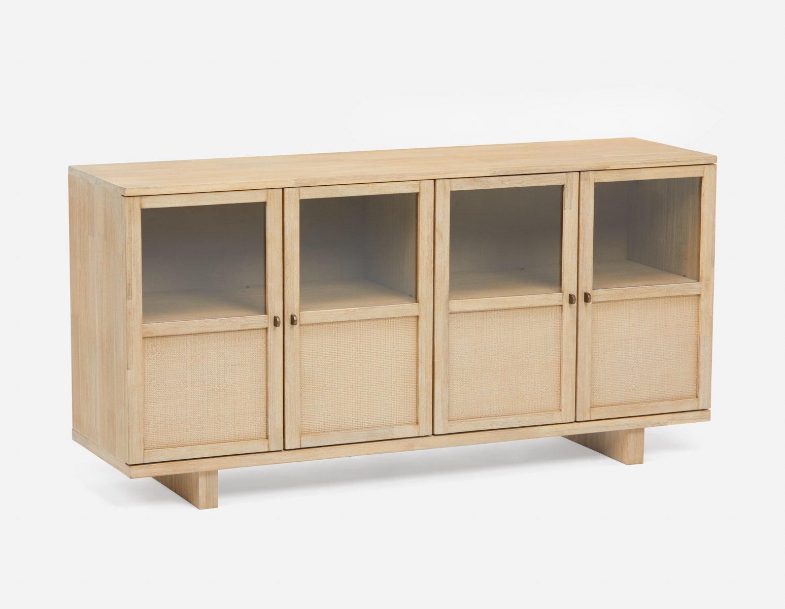 GILLIS - Buffet campagnard moderne à deux portes pliantes - Naturel