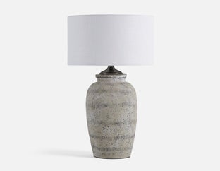 MISAKO - lampe de table à base de ciment 60 cm haut - Gris