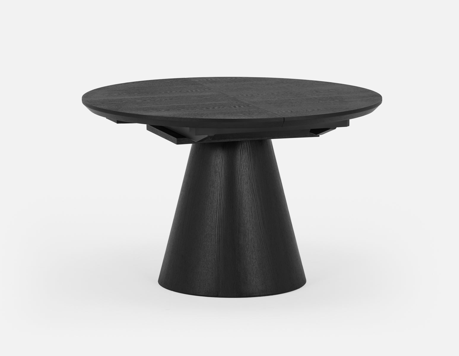 SORENO - table à rallonges ronde 120 cm à 160 cm - Noir