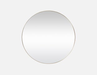 ZANDER - miroir rond en acier inoxydable 60 cm x 60 cm - Laiton
