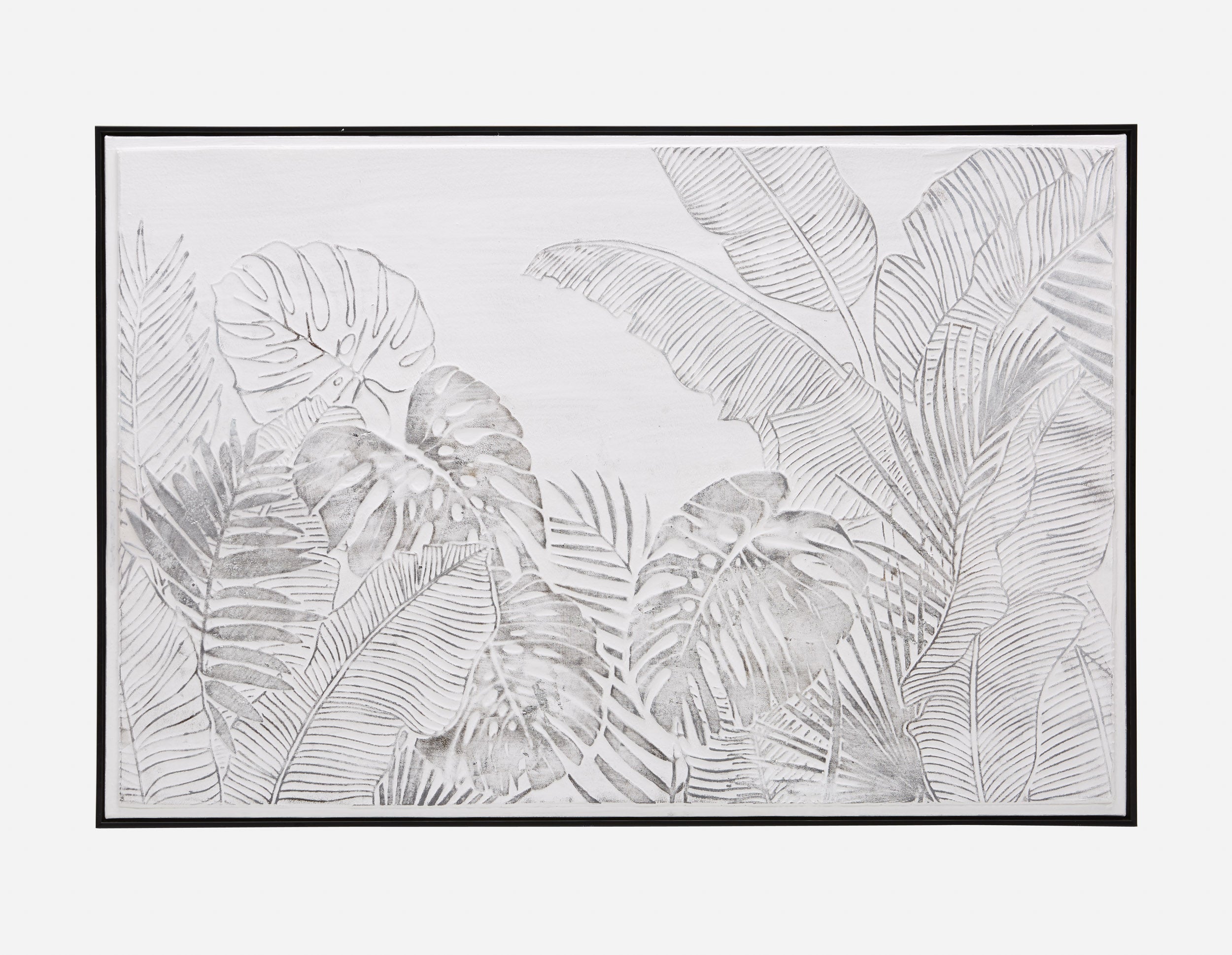FEUILLES I - giclée encadré avec embellissement 80x120cm - Multi