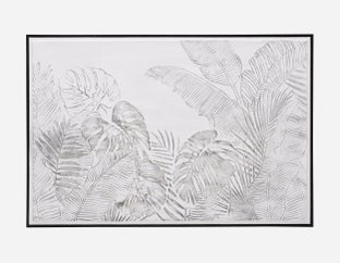 FEUILLES I - giclée encadré avec embellissement 80x120cm - Multi