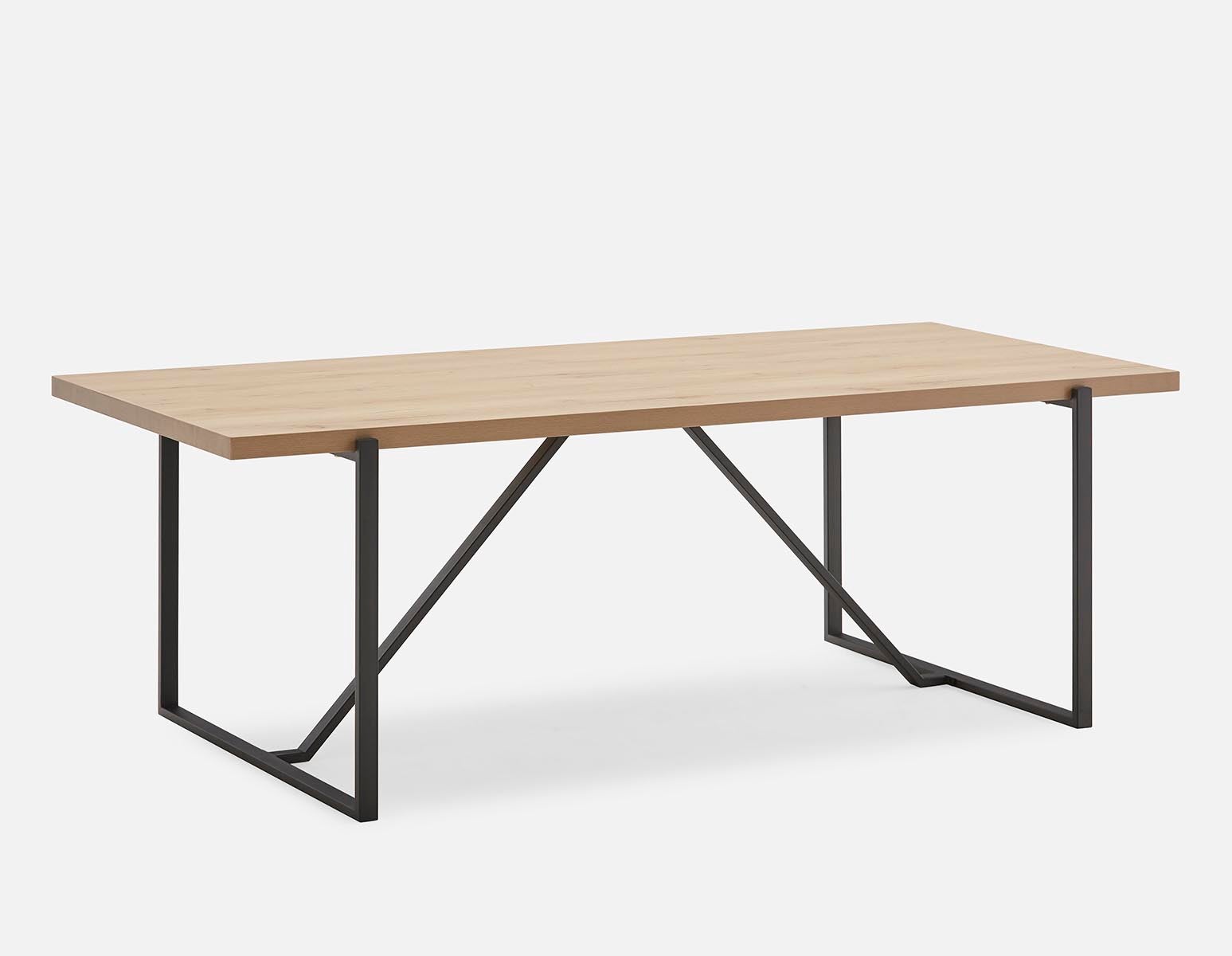 ARDA - grande table de salle à manger 220 cm - Chêne foncé