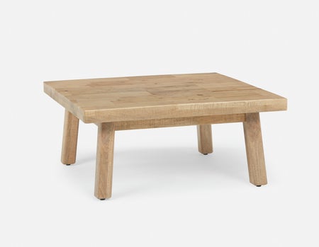THESSALIA - table basse en bois de manguier massif vieilli 90 cm - Naturel