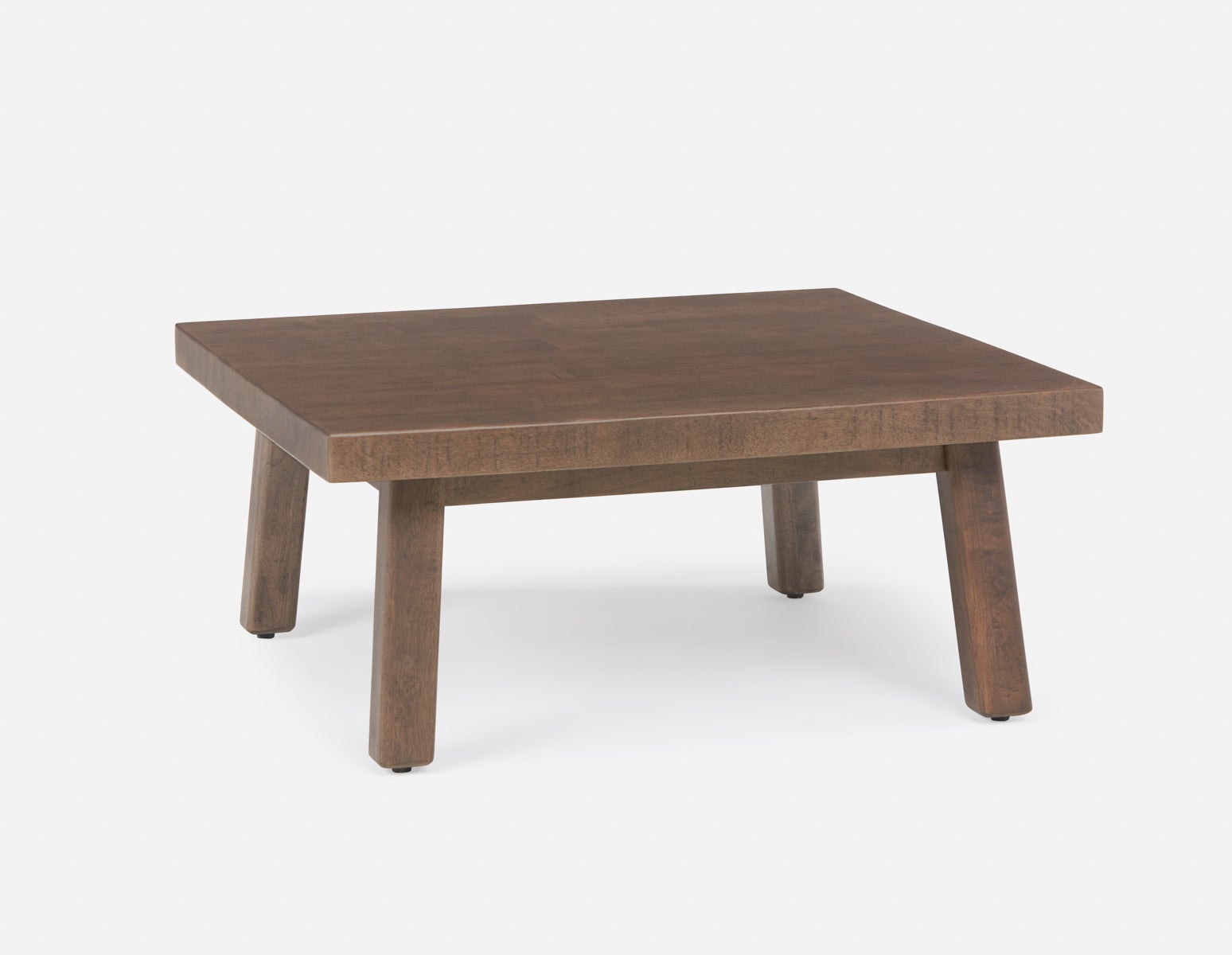 THESSALIA - table basse en bois de manguier massif vieilli 90 cm - Brun