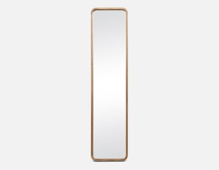 KYUSHA - miroir sur pied avec cadre en bois de paulownia 36 cm x 147 cm - Brun clair
