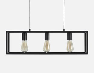 KIRUN - suspension industrielle moderne 70 cm - Noir