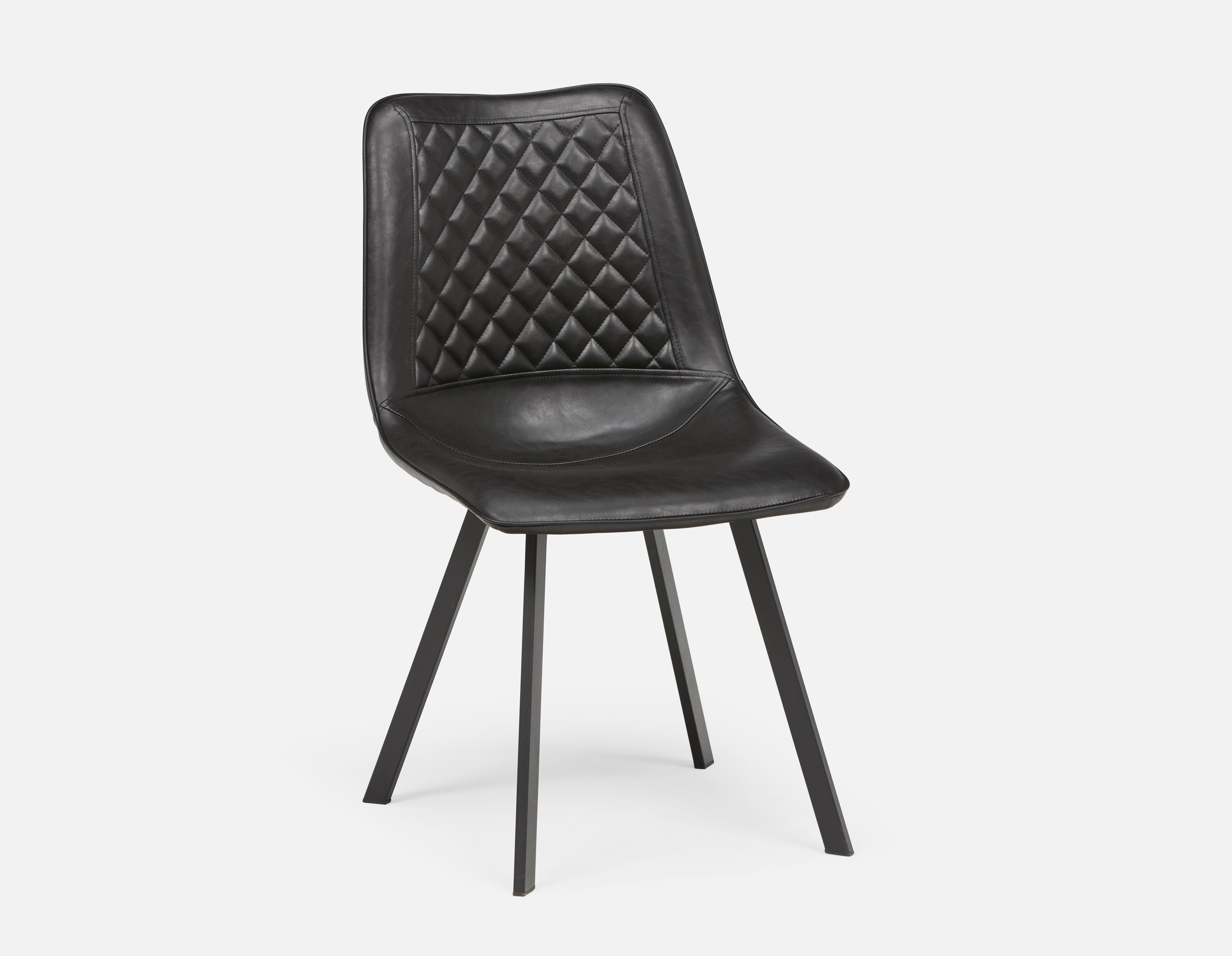MALI - chaise de salle à manger moderne du milieu du siècle - Noir
