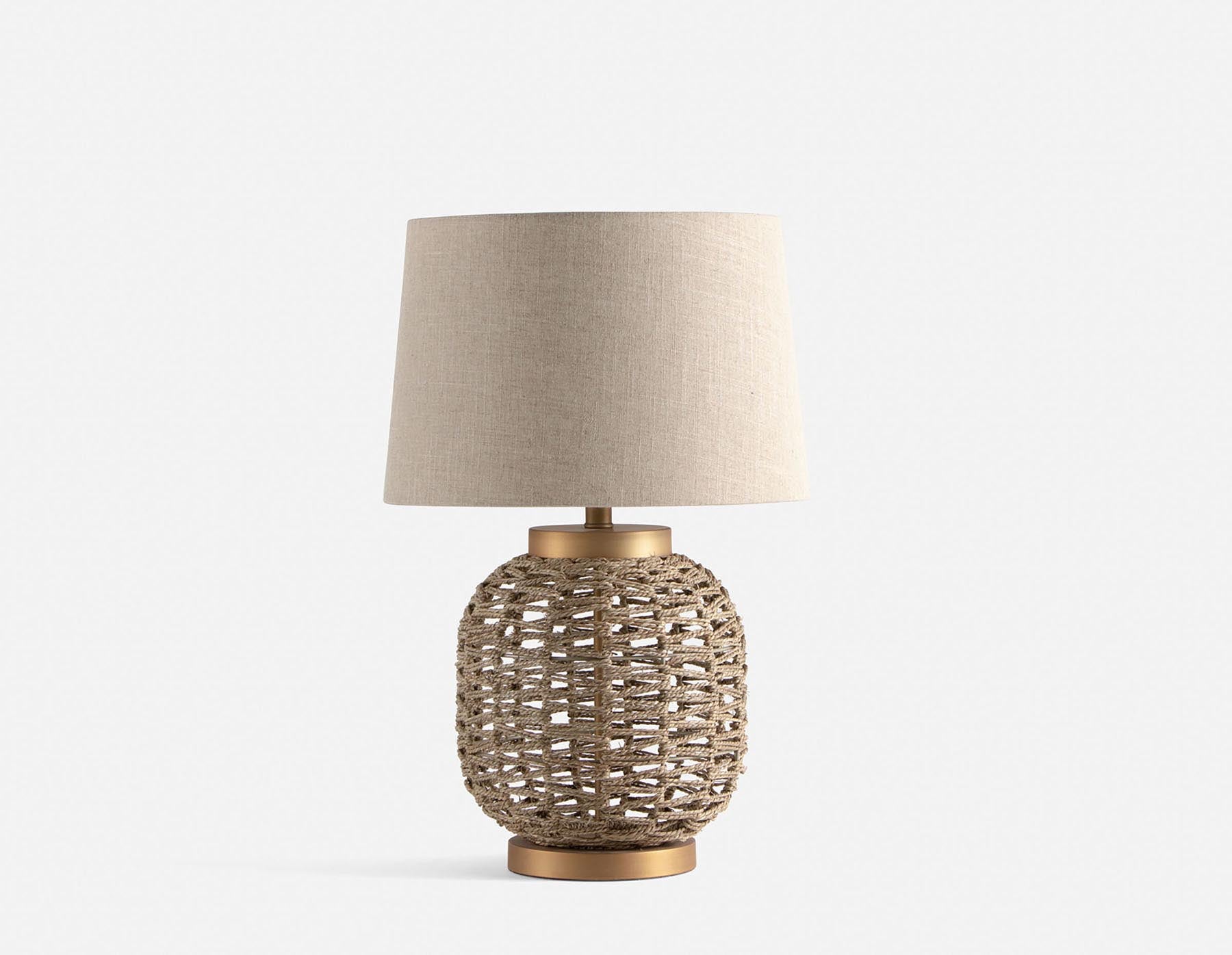 RODNEY - lampe de table fait à la main 58 cm haut. - Naturel