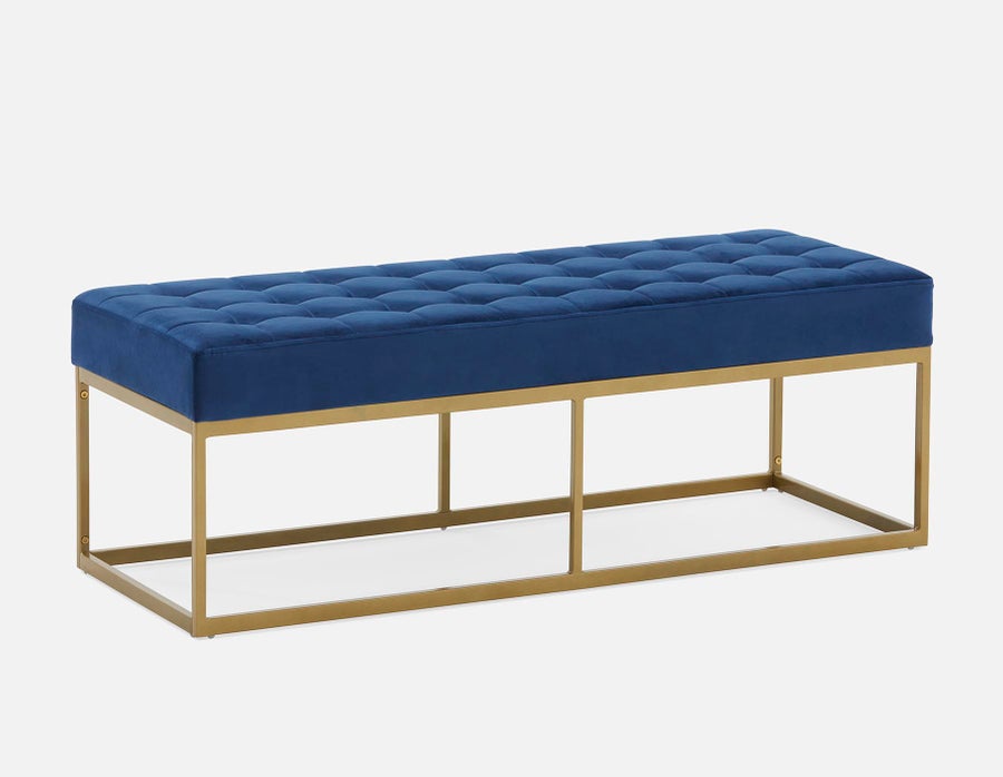 TADEO banc en velours capitonné 122 cm undefined