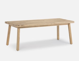 THESSALIA - table de salle à manger en bois de manguier massif vieilli 200 cm rustique - Naturel