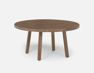 THESSALIA - table de salle à manger en bois de manguier massif vieilli 150 cm - Brun