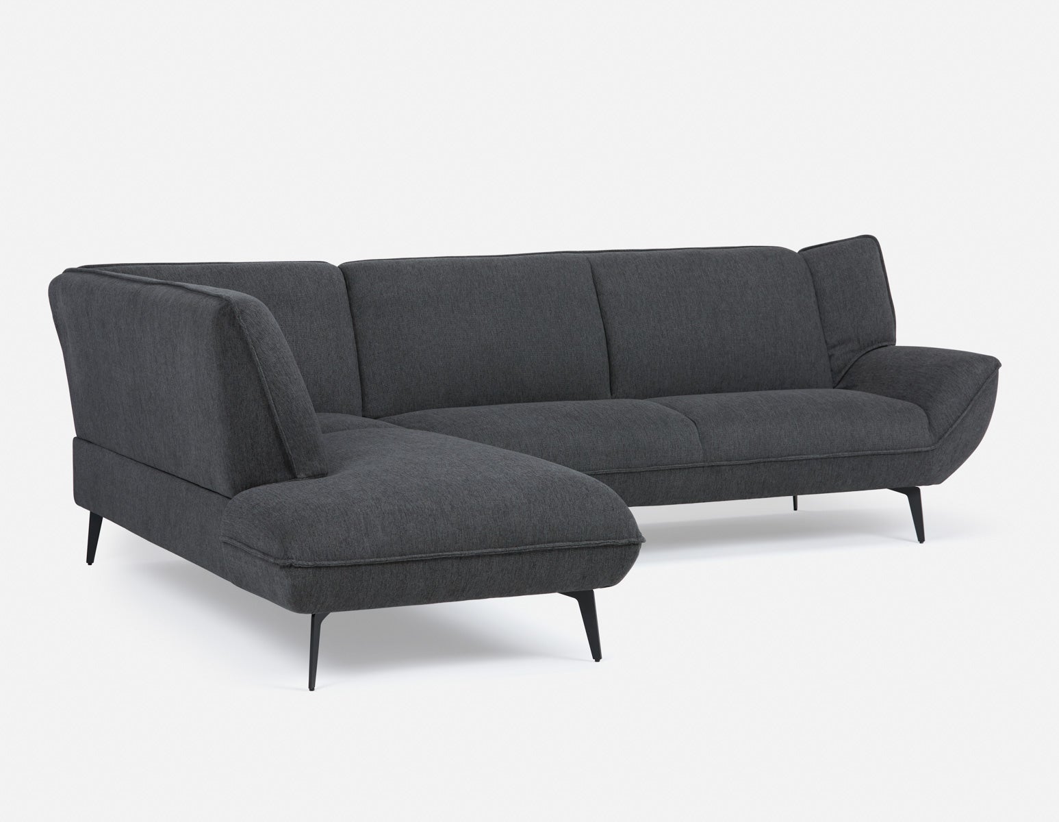 MARJORIE - canapé d’angle contemporain moderne - Gris foncé