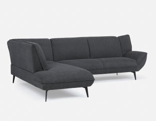 MARJORIE - canapé d’angle contemporain moderne - Gris foncé