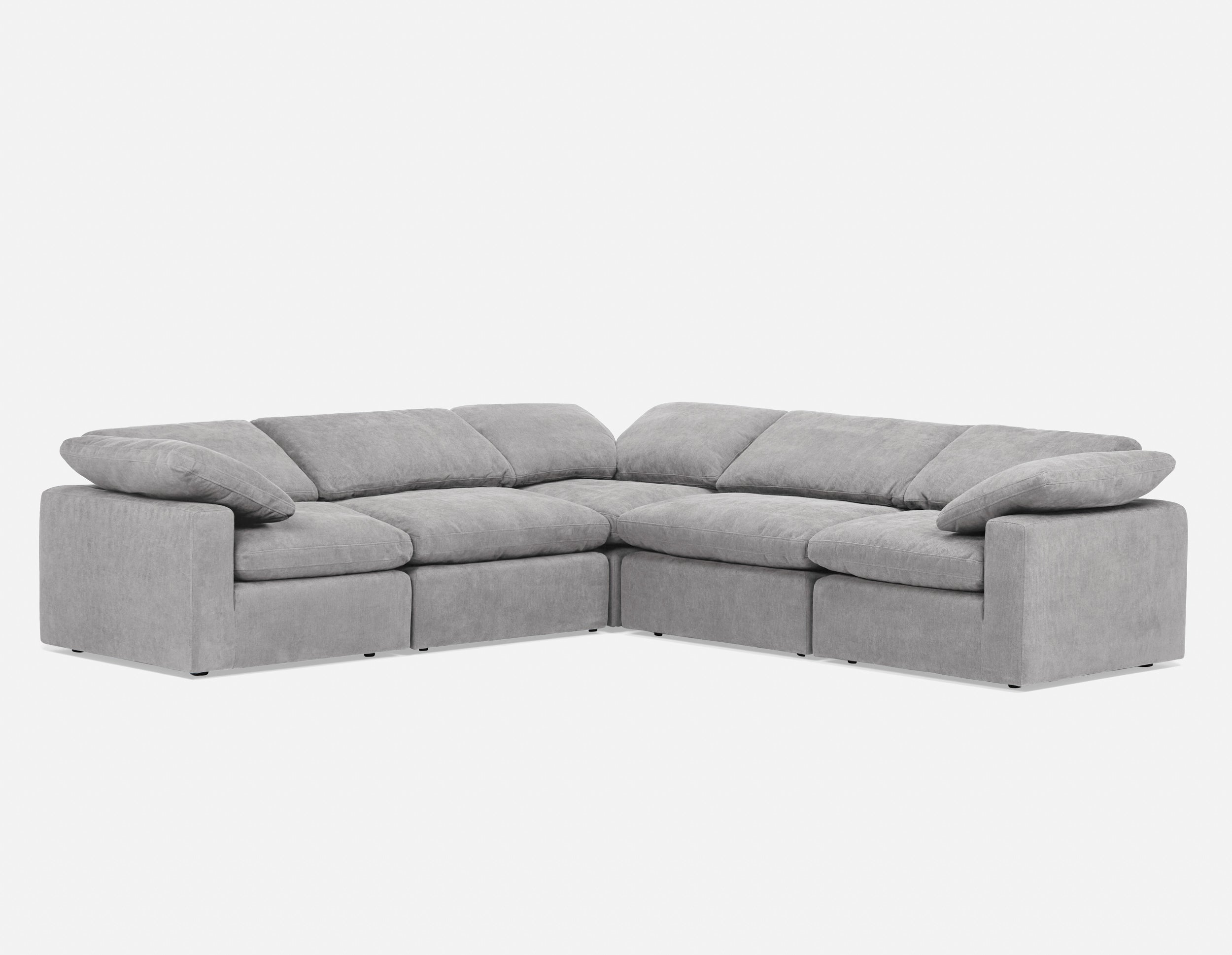 HELIO - canapé d’angle modulaire contemporain - Gris foncé