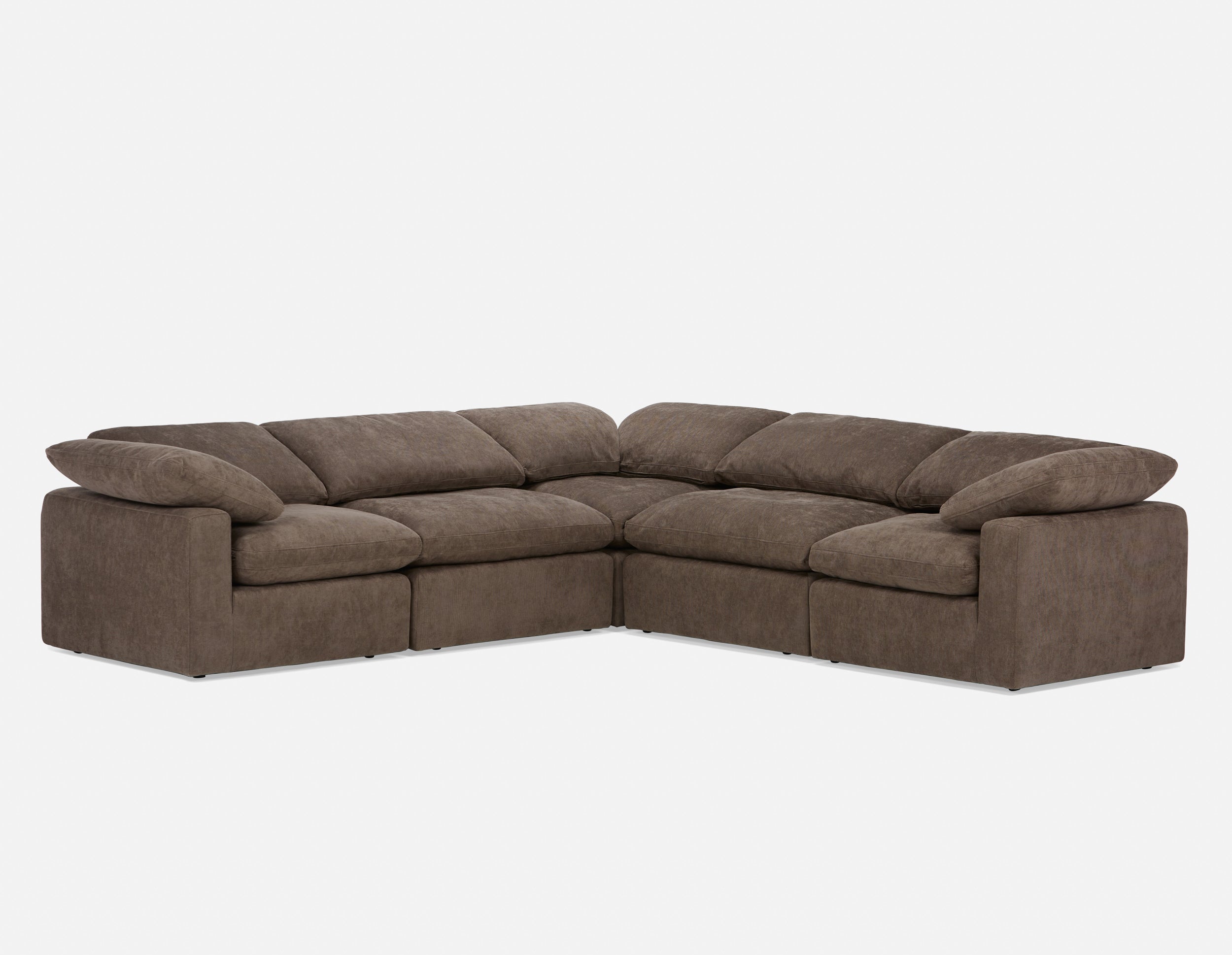 HELIO - canapé d’angle modulaire contemporain - Chocolat