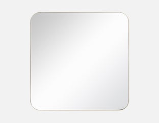 SIGMUS - miroir en acier inoxydable 80 cm x 80 cm - Laiton