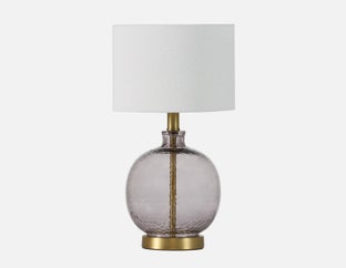 BAZZA - lampe de table 45 cm haut - Fumée