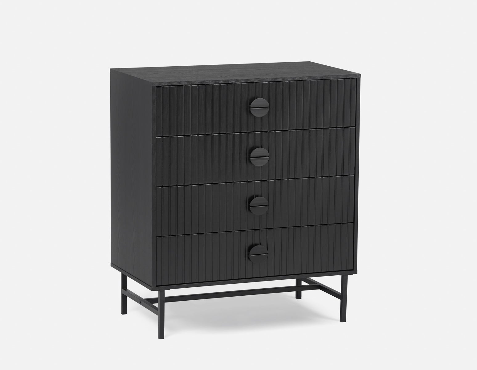 MONTANA - commode 4 tiroirs moderne - Noir