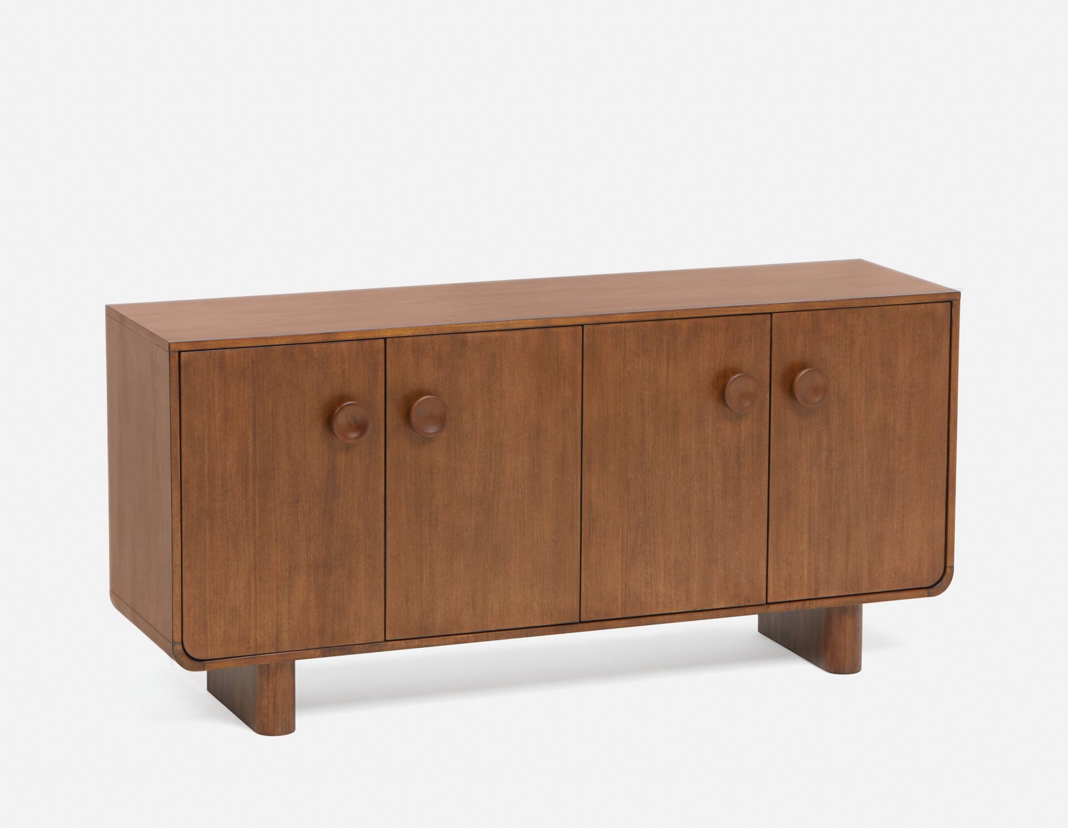 PALMO - buffet à 4 portes rétro-moderne - Noyer