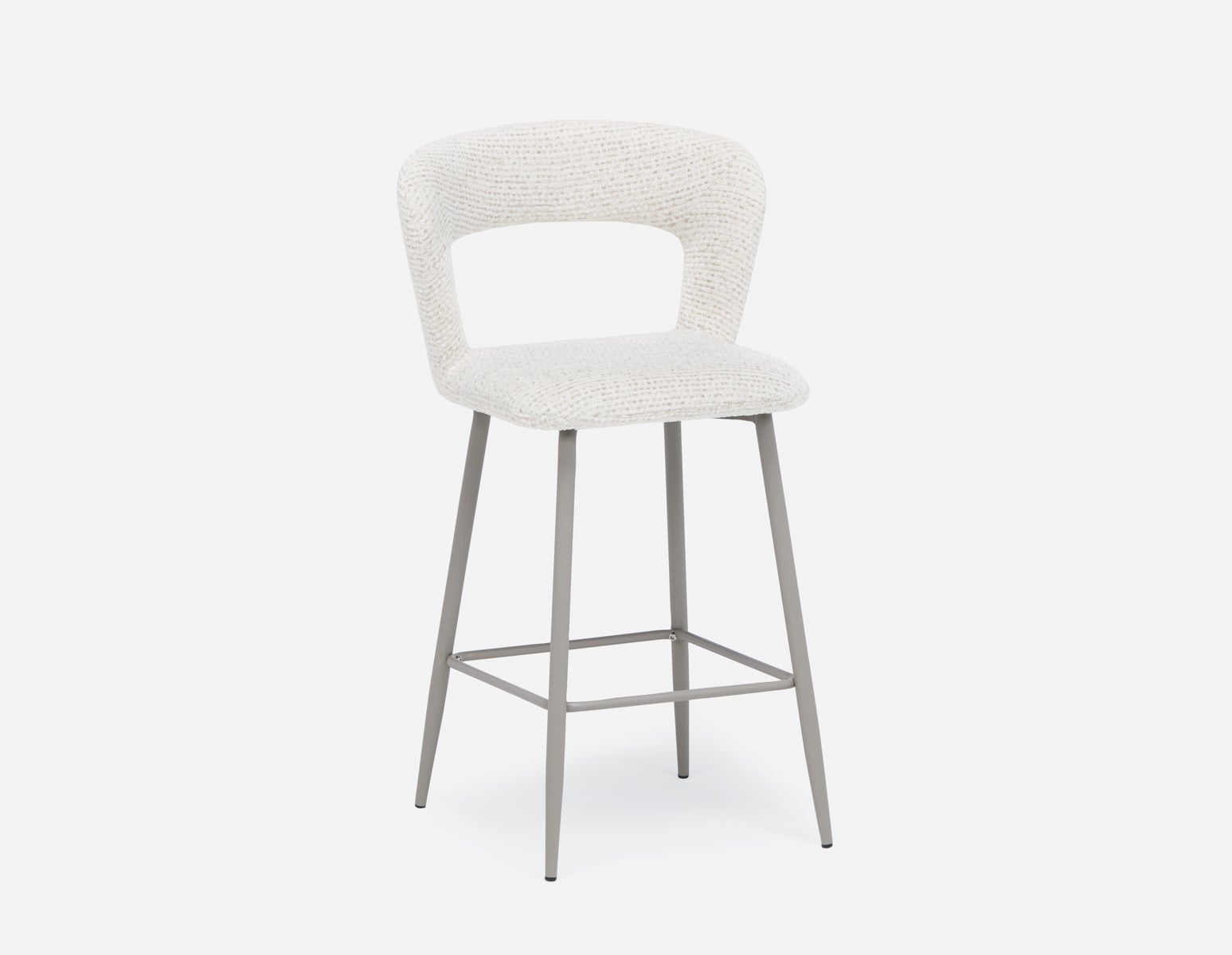 KIRIL - tabouret de comptoir moderne contemporain 69 cm - Crème