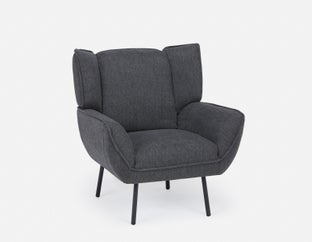 MARJORIE - fauteuil contemporain moderne - Gris foncé