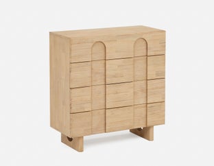 PRIYA - commode élégante à 4 tiroirs - Naturel