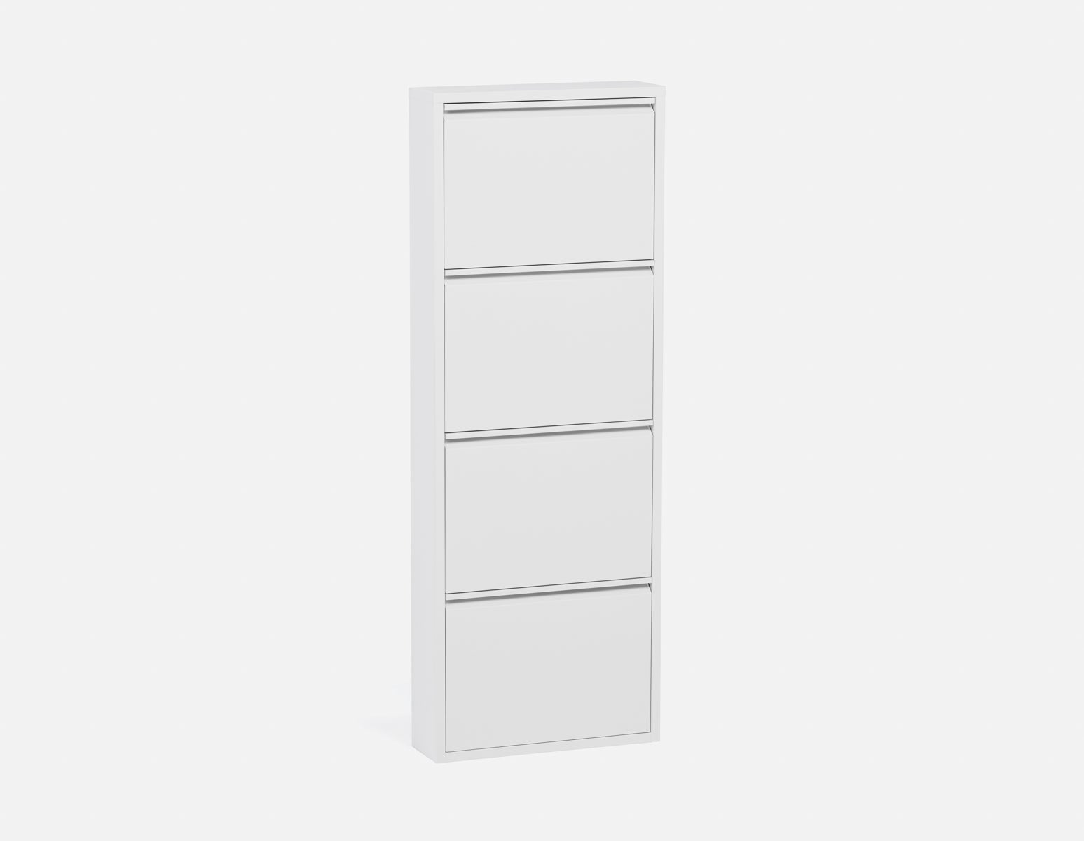 BERT - meuble à chaussures 4 portes moderne - Blanc