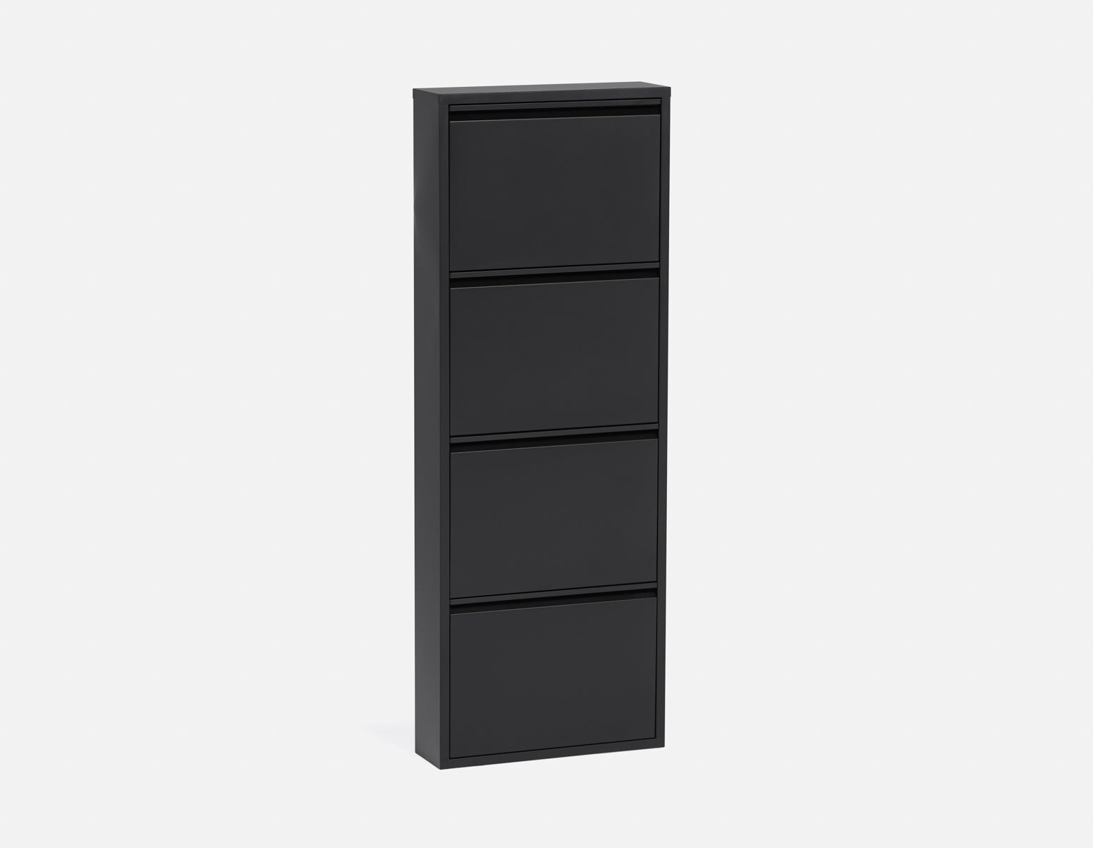 BERT - meuble à chaussures 4 portes moderne - Noir