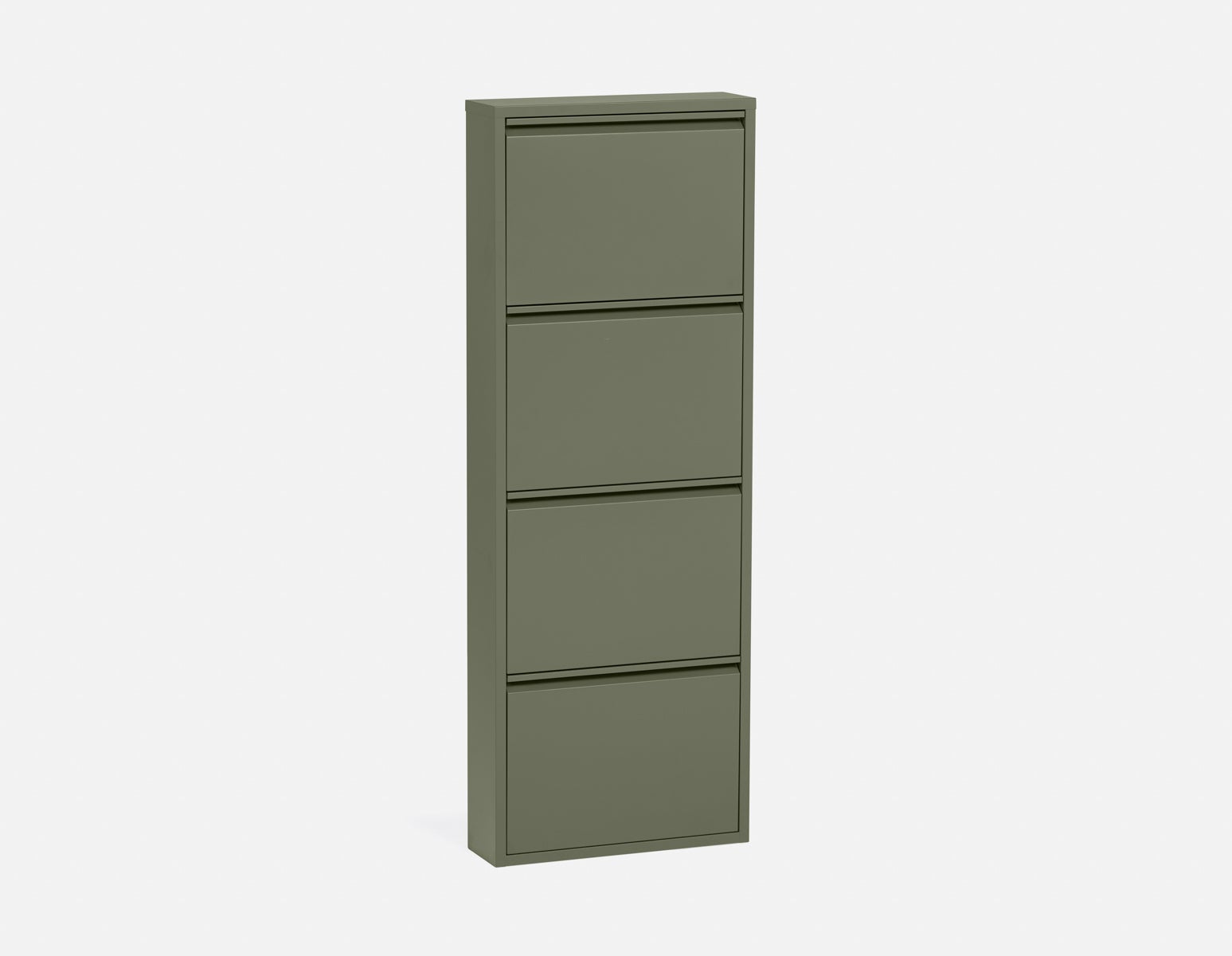 BERT - meuble à chaussures 4 portes moderne - Olive