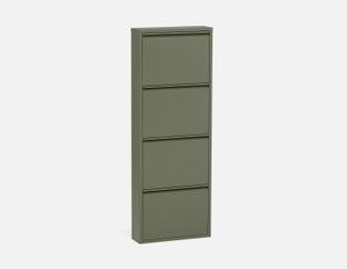 BERT - meuble à chaussures 4 portes moderne - Olive