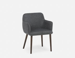JUNIPER - chaise de salle à manger avec accoudoirs - Charbon