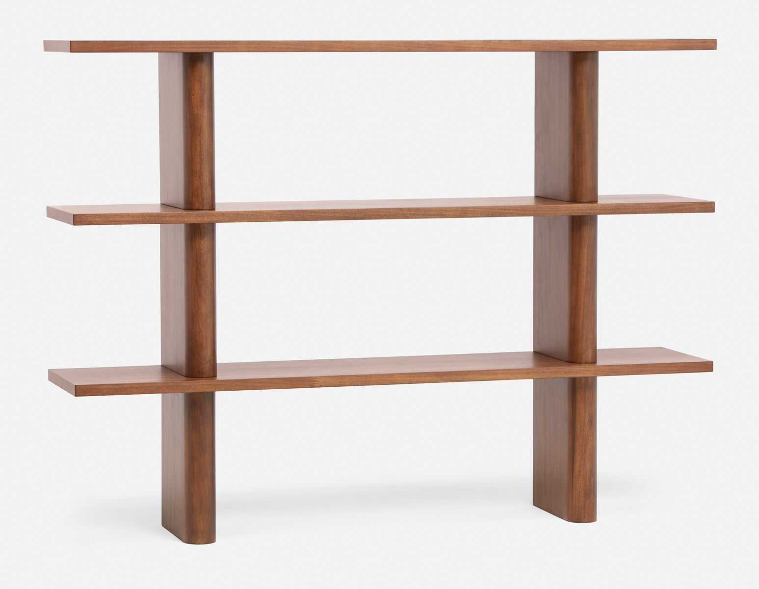 PALMO - vaisselier à trois niveaux rétro-moderne 165 cm - Noyer