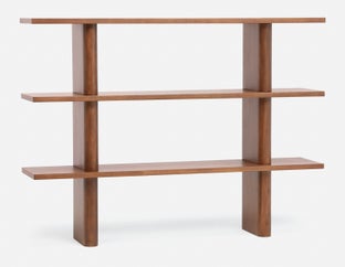 PALMO - vaisselier à trois niveaux rétro-moderne 165 cm - Noyer