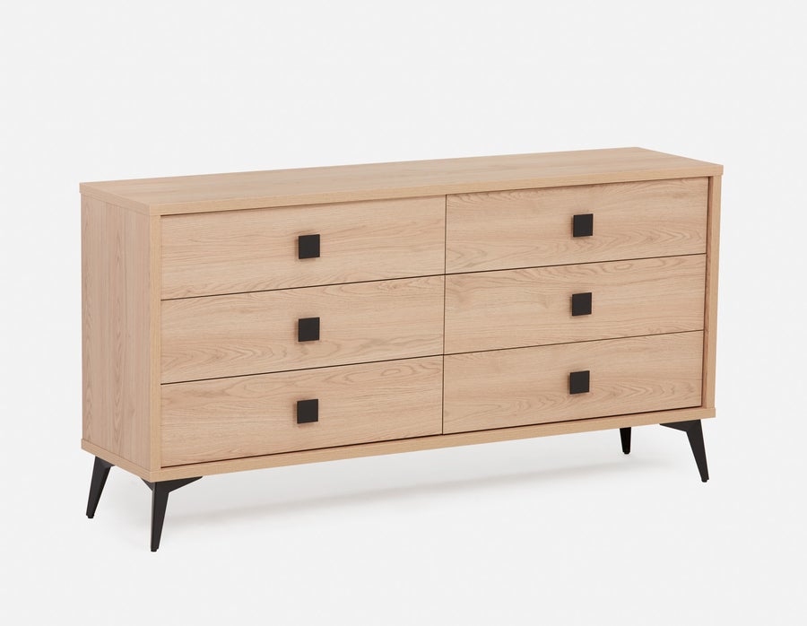 KIERA commode 6 tiroirs moderne du milieu du siècle undefined