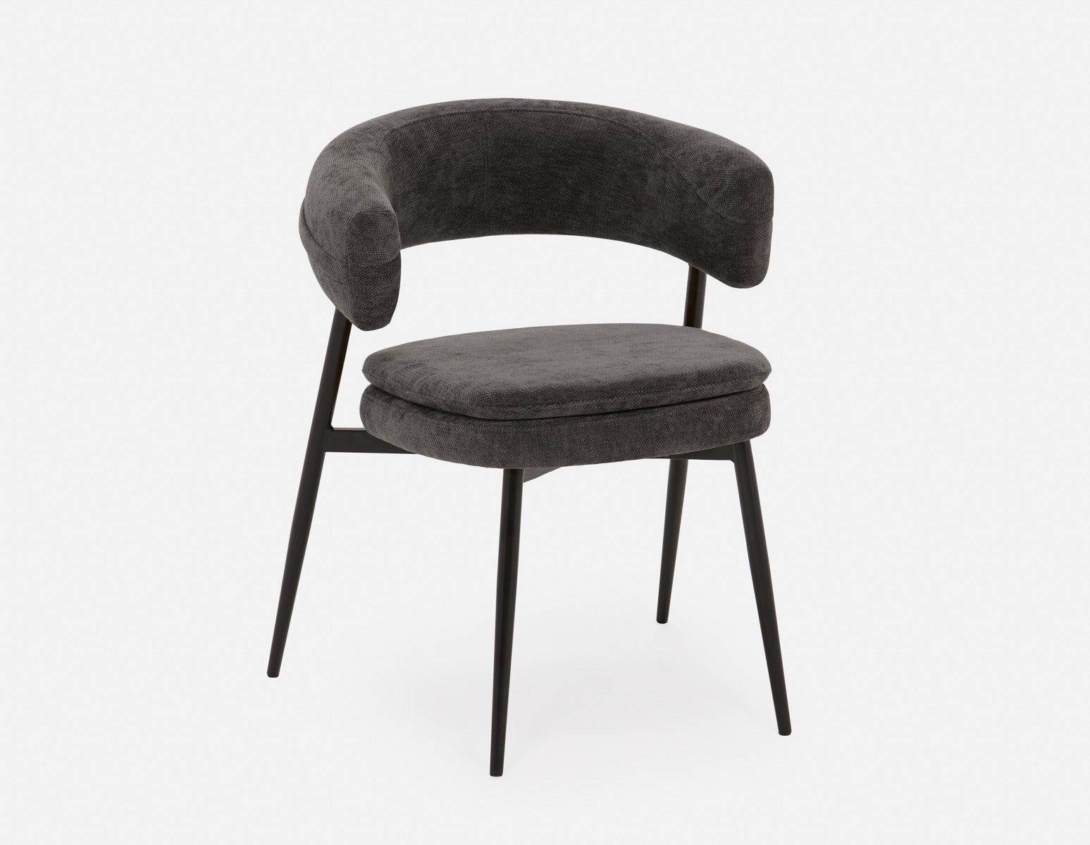 IFRAN - chaise de salle à manger moderne et contemporaine - Charbon