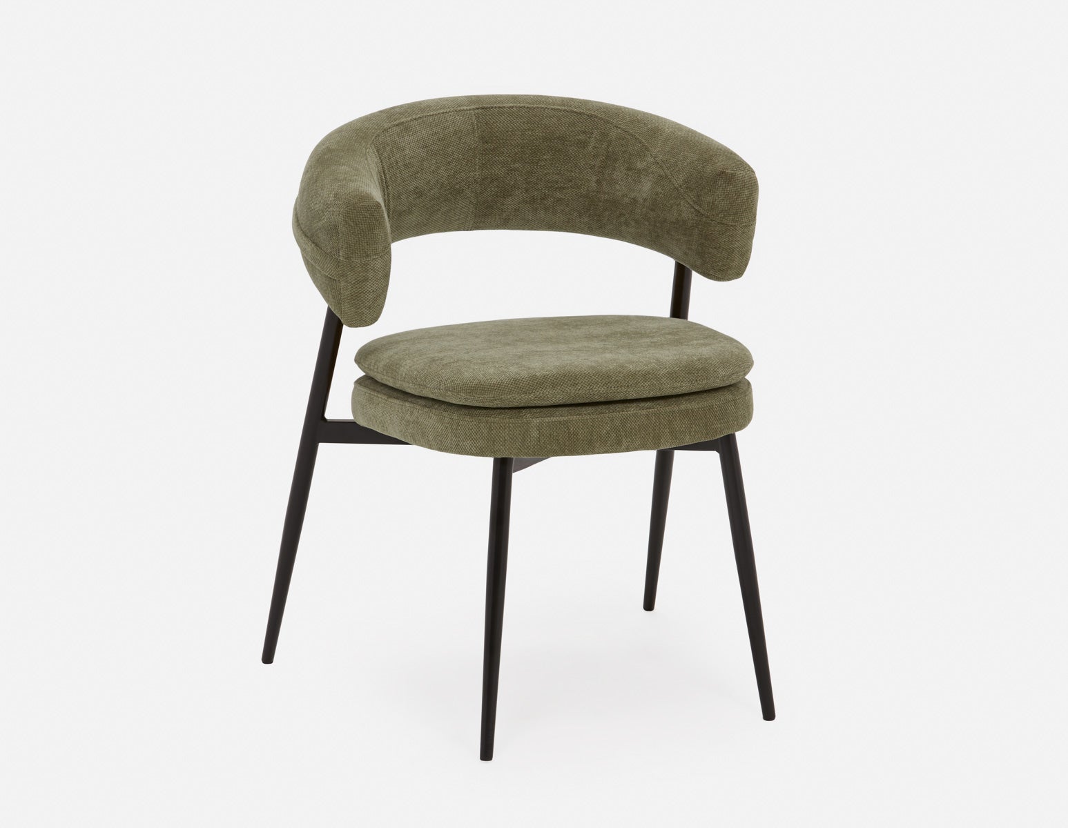 IFRAN - chaise de salle à manger moderne et contemporaine - Vert