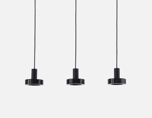 LUBEK - Suspension à 3 lampes - Noir
