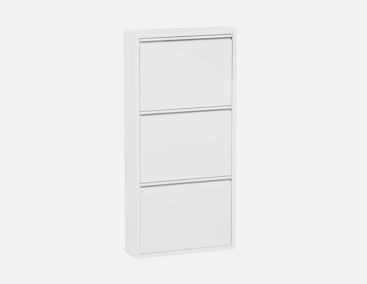 BERT - meuble à chaussures 3 portes moderne - Blanc