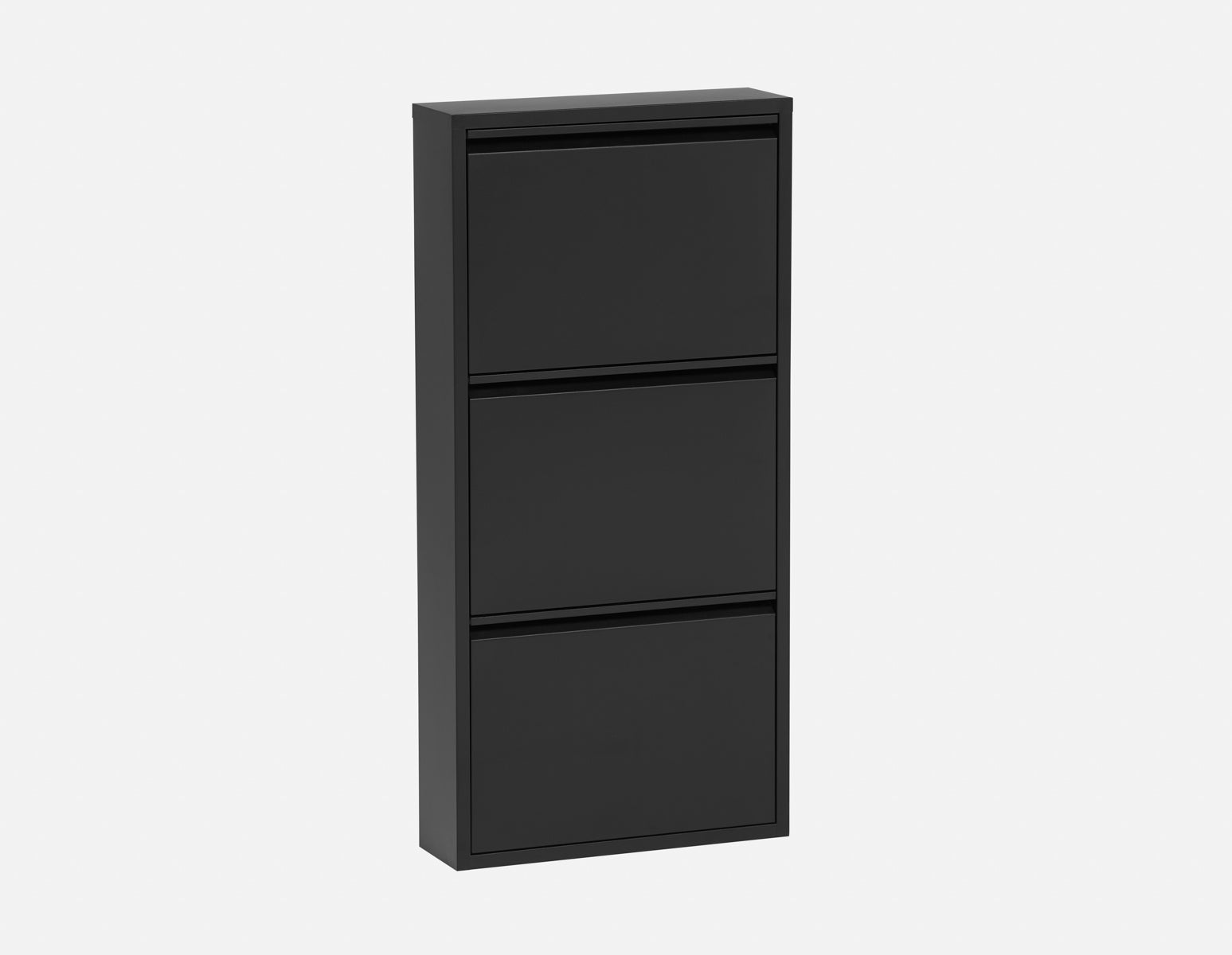 BERT - meuble à chaussures 3 portes moderne - Noir