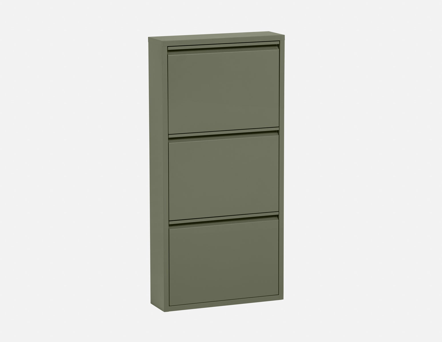 BERT - meuble à chaussures 3 portes moderne - Olive