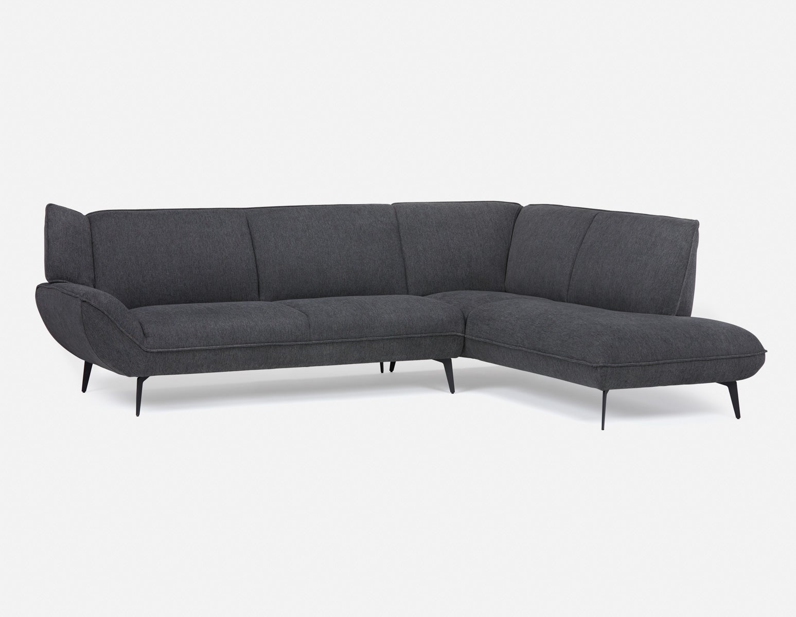 MARJORIE - canapé d’angle contemporain moderne - Gris foncé