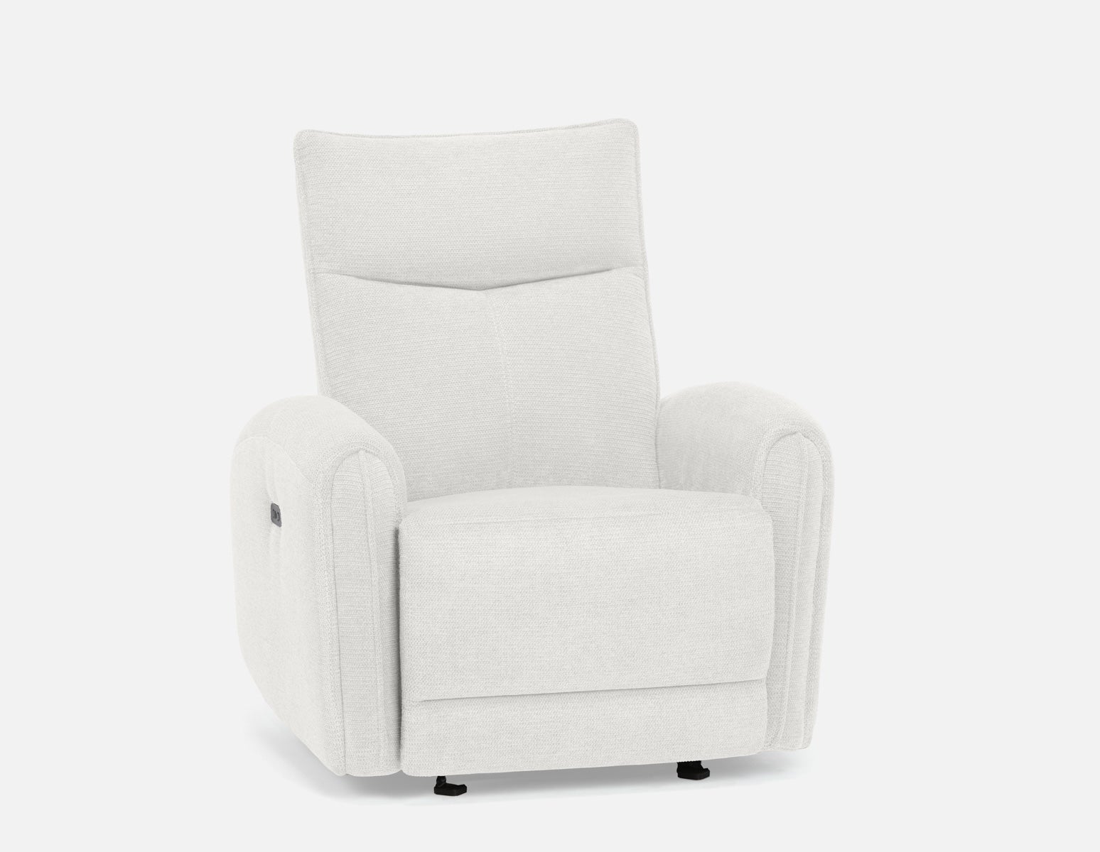 CALVERO - Fauteuil inclinable électrique et berçante contemporain avec port USB - Beige
